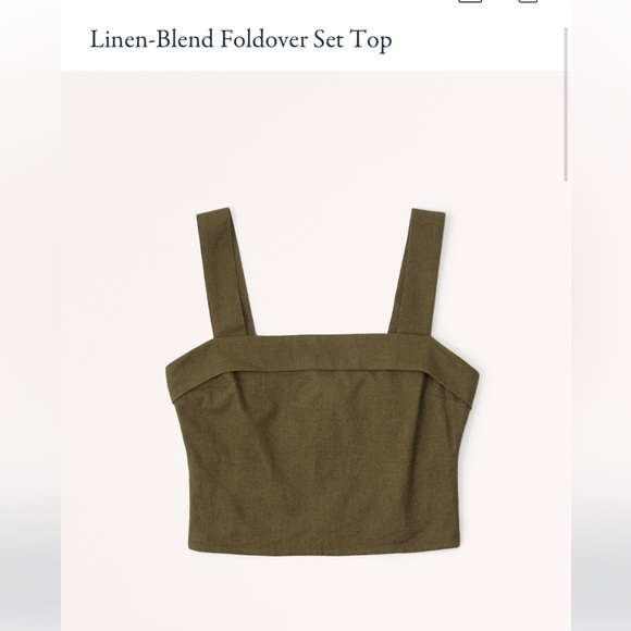 Abercrombie & Fitch Tops - Linen forest green top